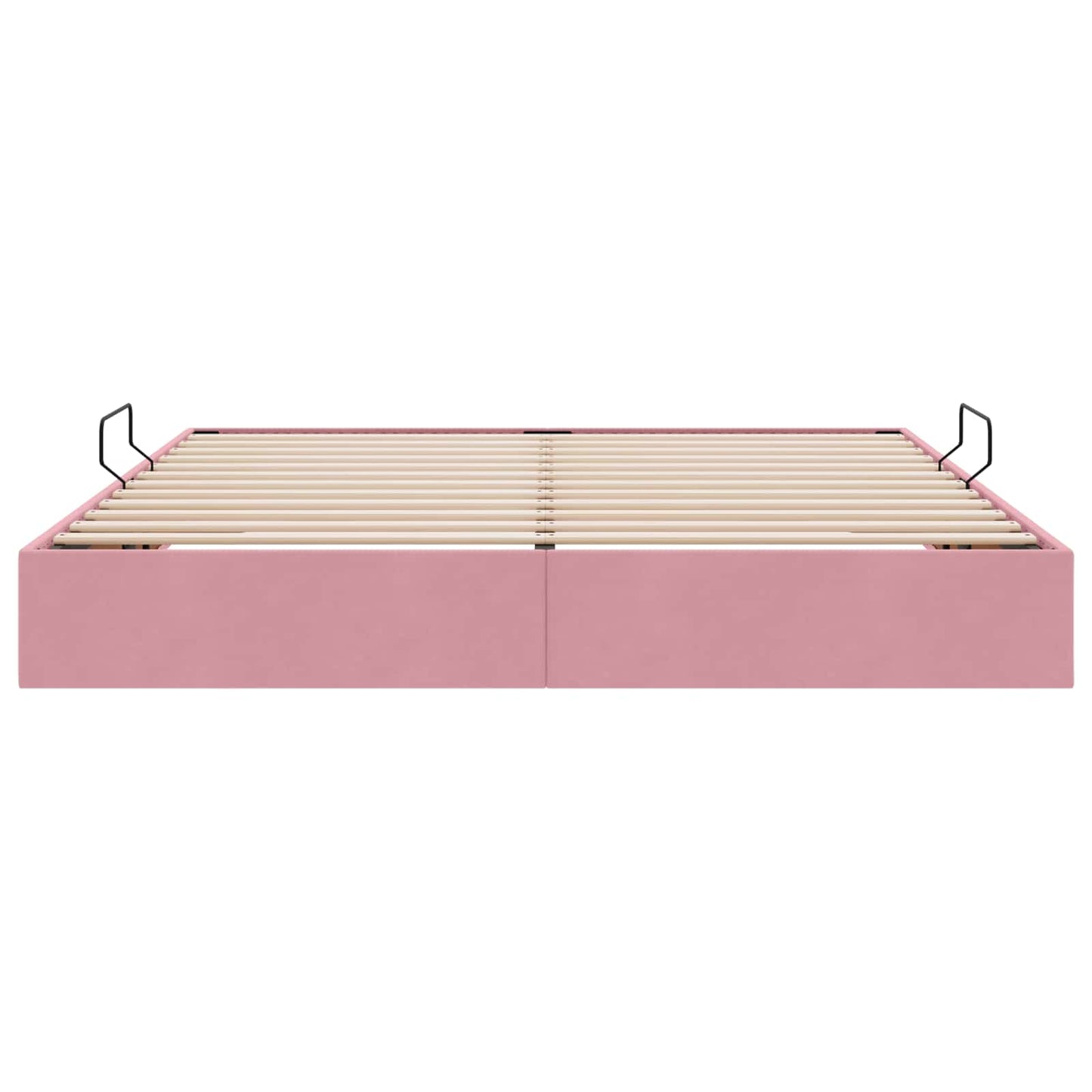 Letto ottomano con archiviazione Rosa 180 x 200 cm Velluto | homemem39
