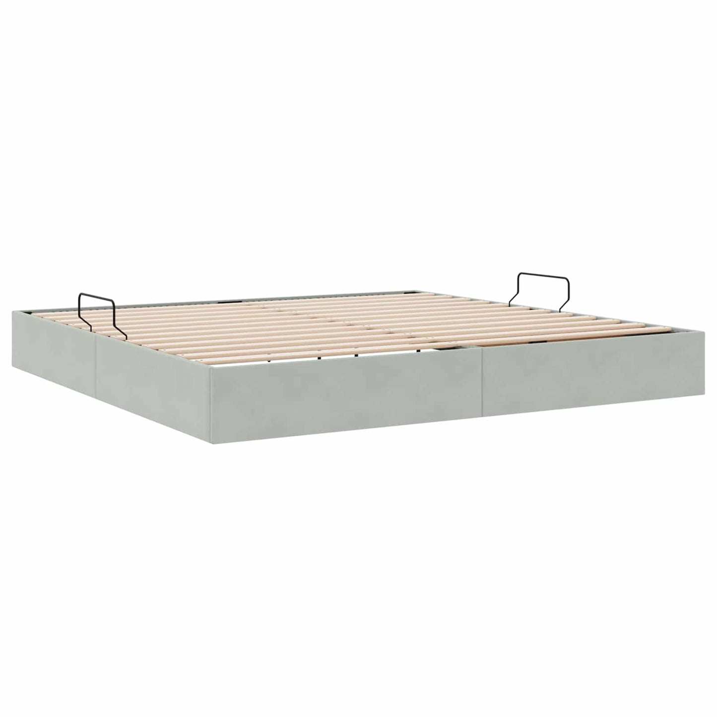 Letto ottomano Grigio Chiaro 200 x 200 cm Velluto | homemem39