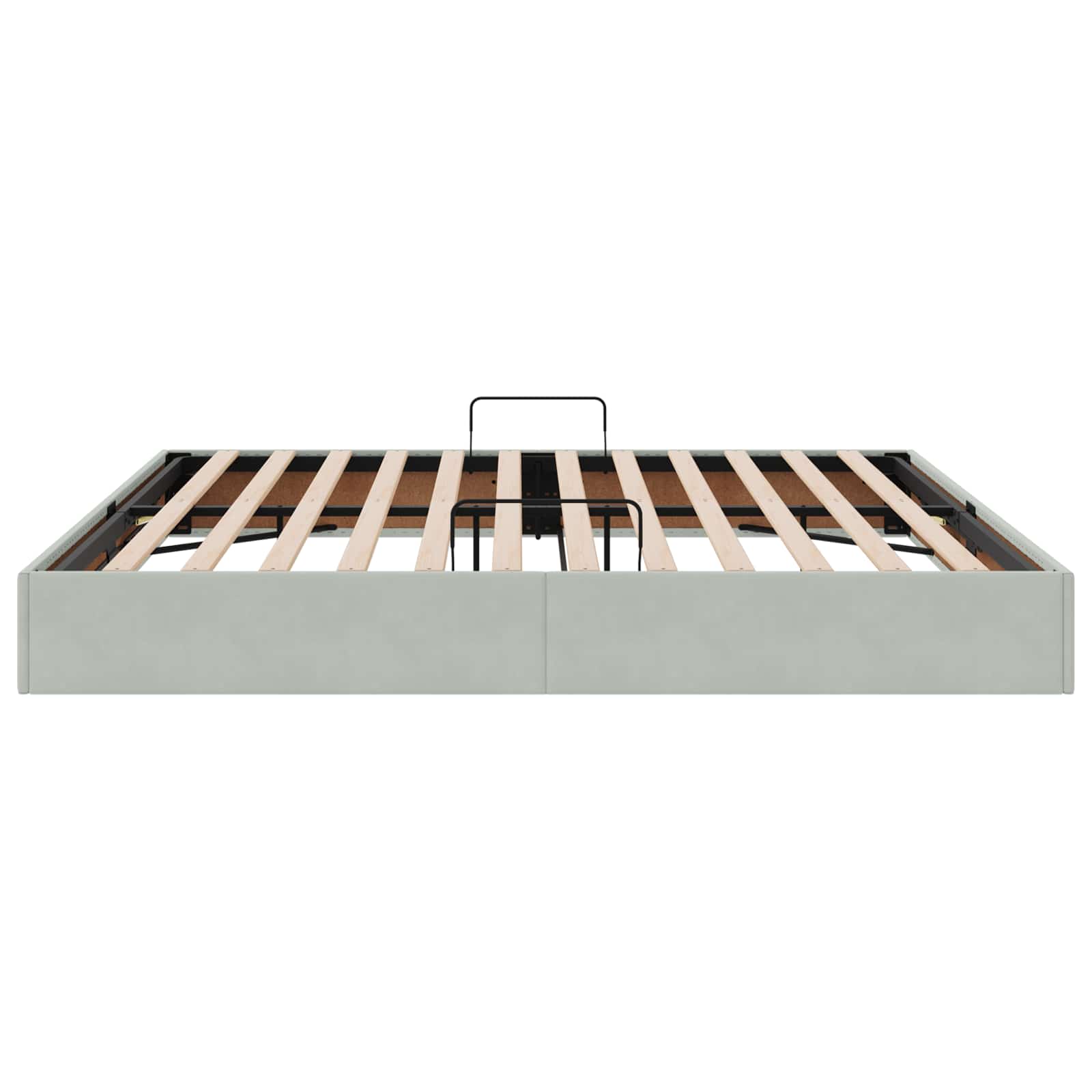 Letto ottomano Grigio Chiaro 200 x 200 cm Velluto | homemem39