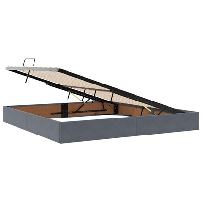 Letto ottomano Grigio Scuro 200 x 200 cm Velluto | homemem39