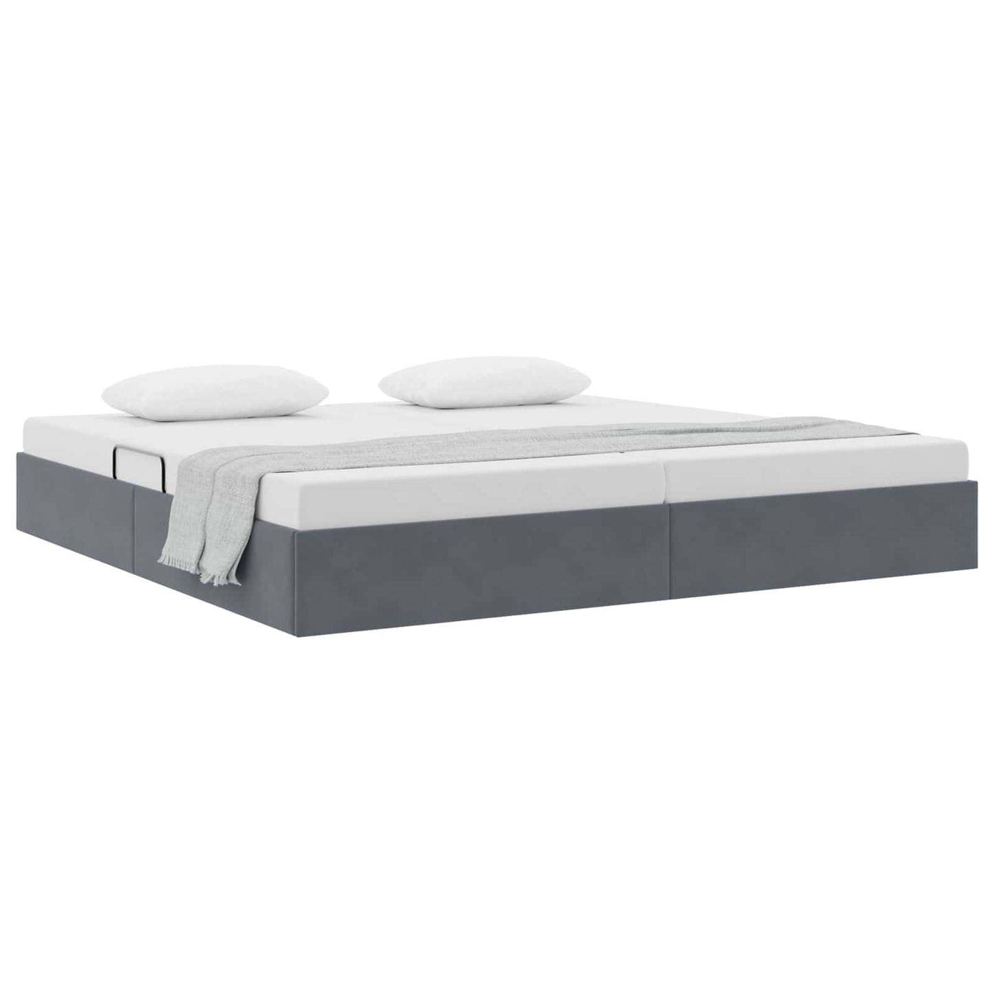 Letto ottomano Grigio Scuro 200 x 200 cm Velluto | homemem39