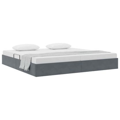 Letto ottomano Grigio Scuro 200 x 200 cm Velluto | homemem39