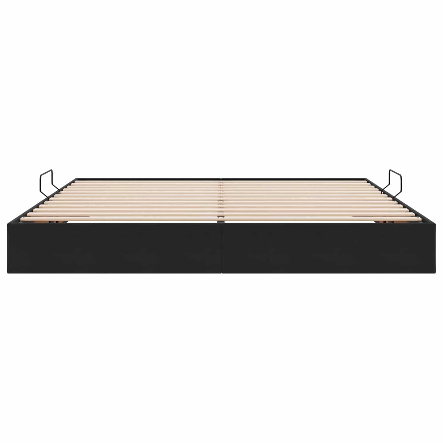 Letto ottomano con archiviazione Nero 200 x 200 cm Velluto | homemem39