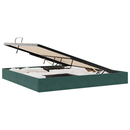 Letto ottomano Verde Scuro 200 x 200 cm Velluto | homemem39