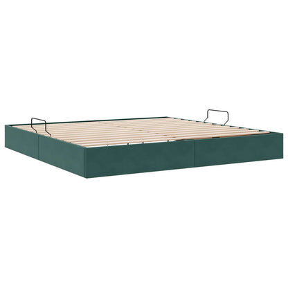 Letto ottomano Verde Scuro 200 x 200 cm Velluto | homemem39