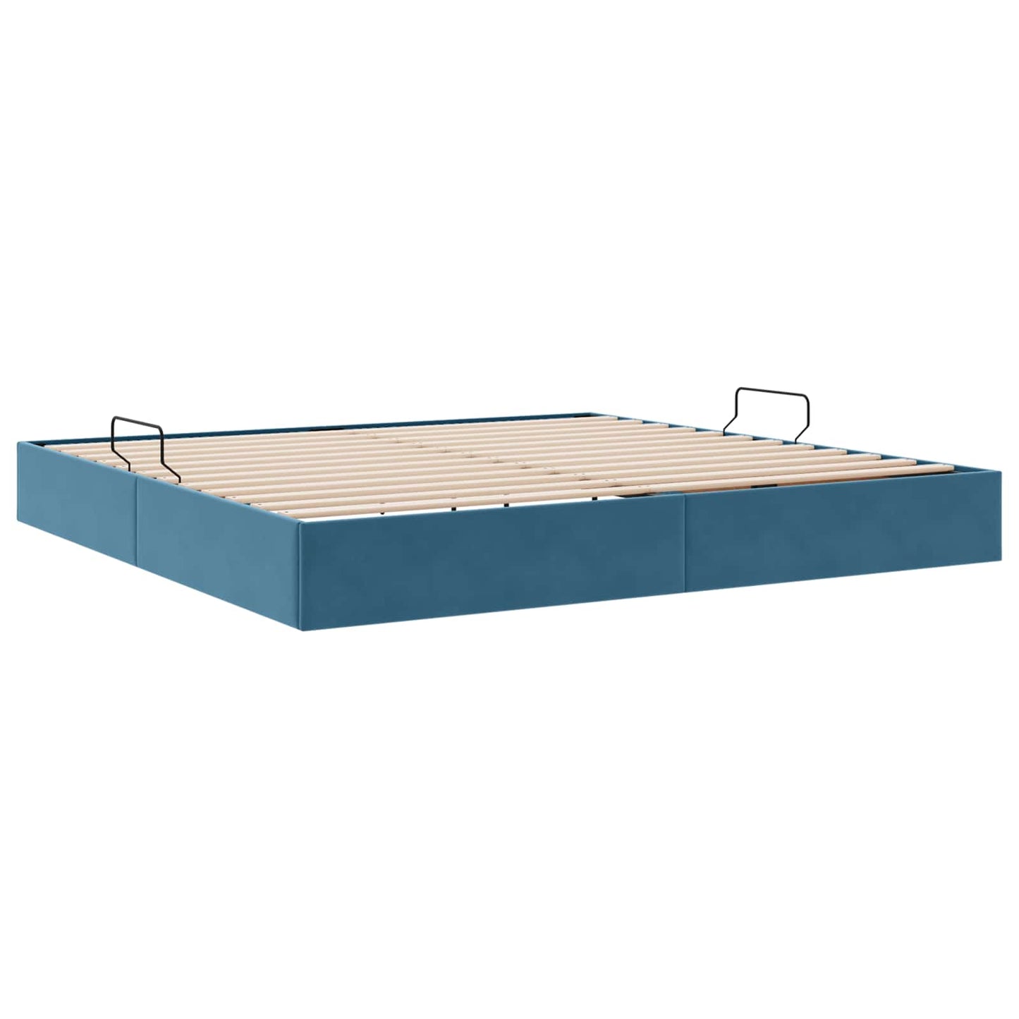 Letto ottomano con archiviazione Blu Scuro 200 x 200 cm Velluto | homemem39