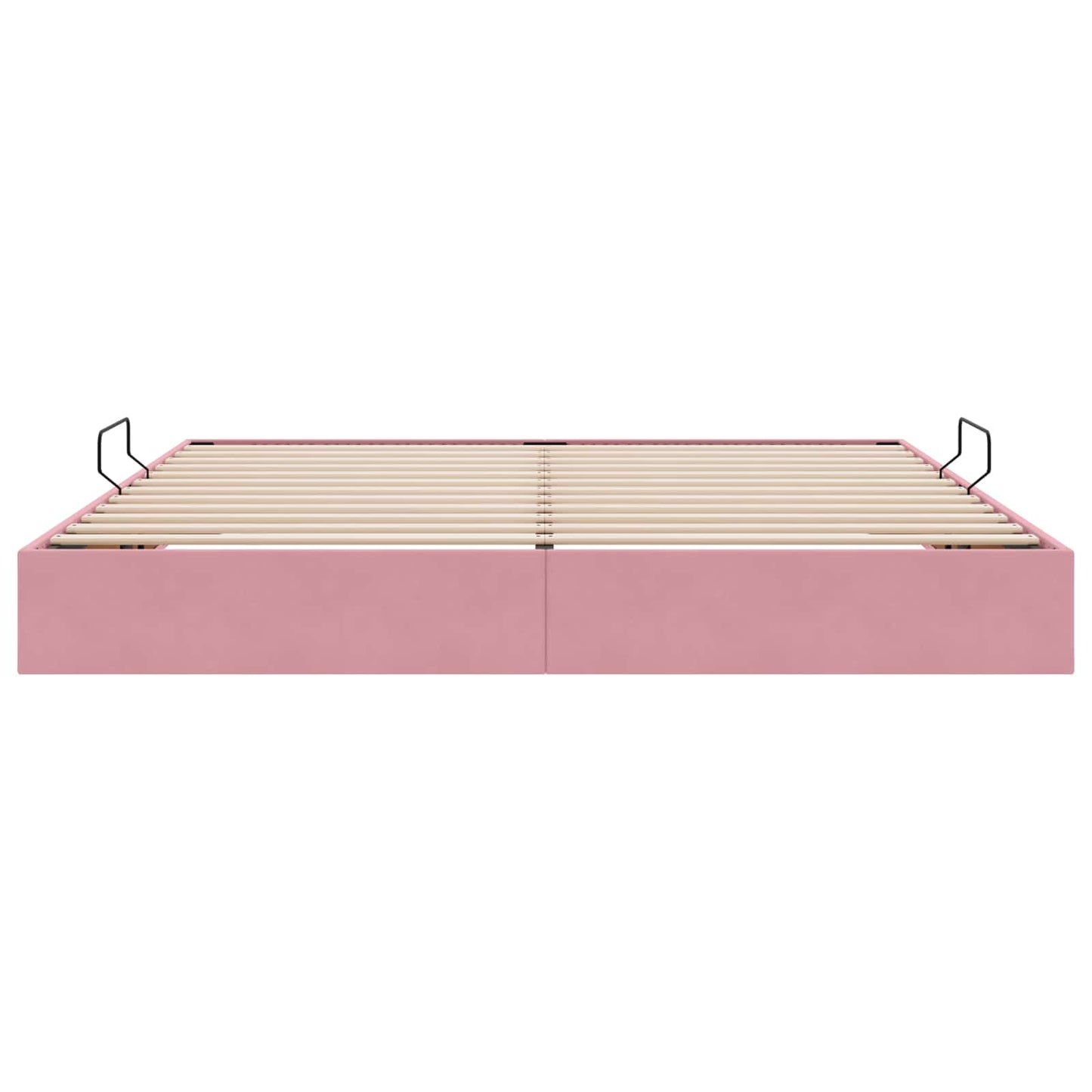 Letto ottomano con archiviazione Rosa 200 x 200 cm Velluto | homemem39