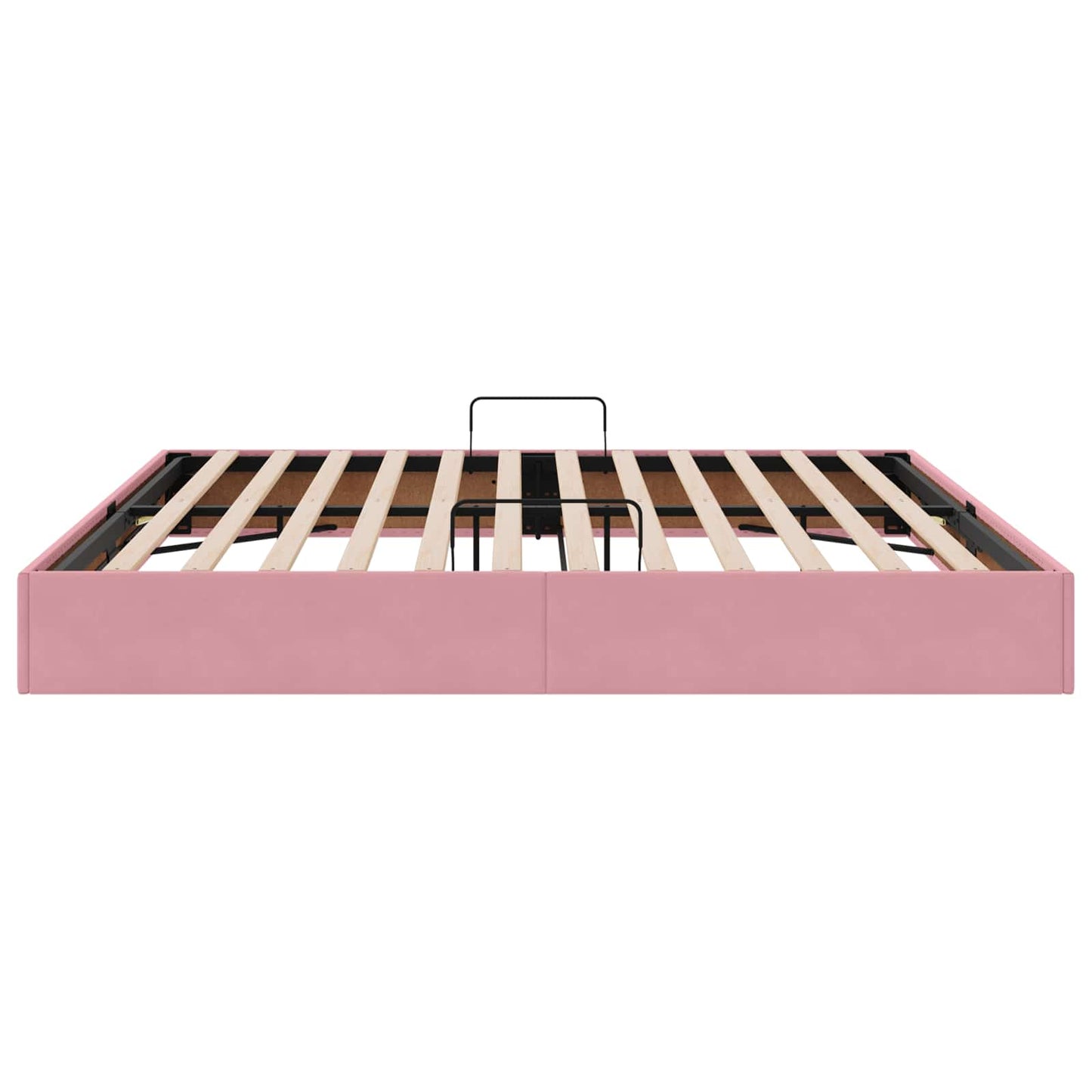 Letto ottomano con archiviazione Rosa 200 x 200 cm Velluto | homemem39