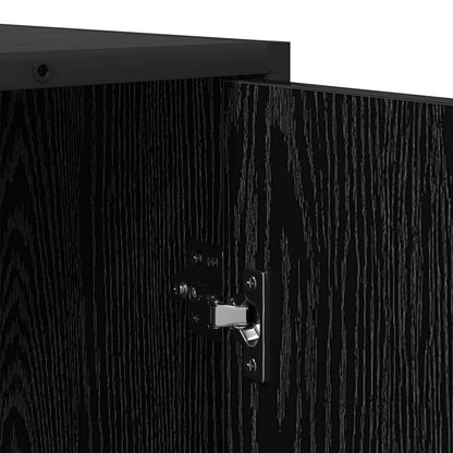 Credenza Rovere Nero 92 x 35 x 76 cm Legno ingegnerizzato | homemem39