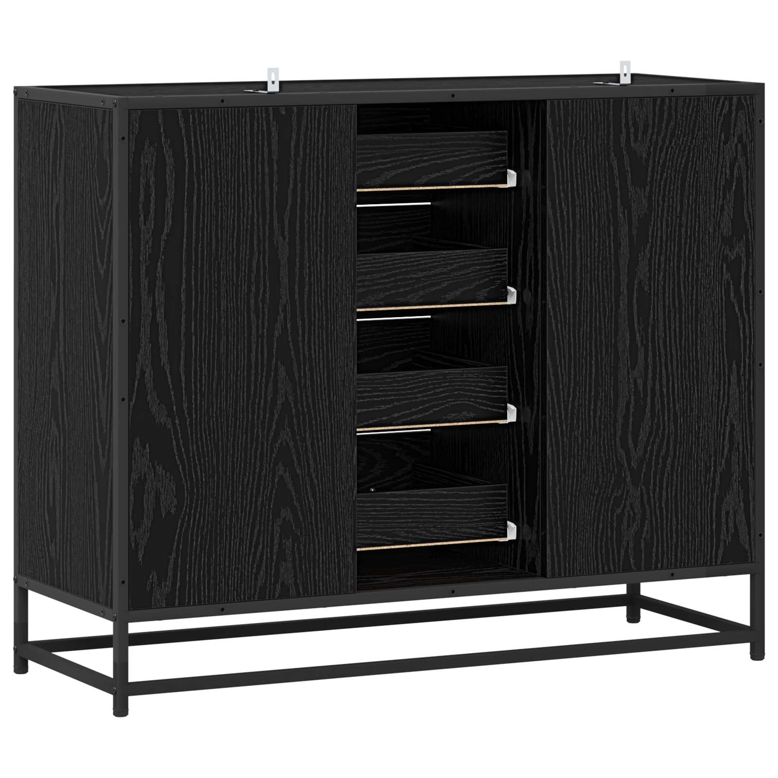 Credenza Rovere Nero 92 x 35 x 76 cm Legno ingegnerizzato | homemem39