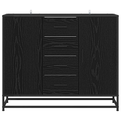 Credenza Rovere Nero 92 x 35 x 76 cm Legno ingegnerizzato | homemem39