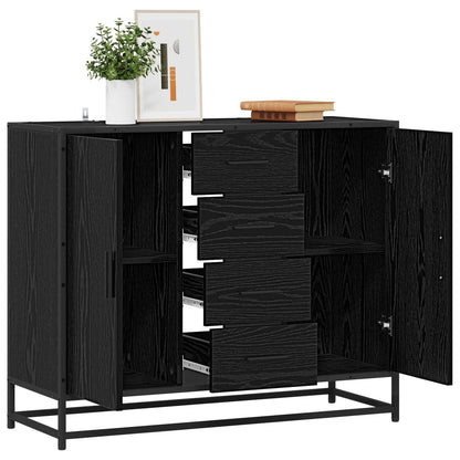Credenza Rovere Nero 92 x 35 x 76 cm Legno ingegnerizzato | homemem39