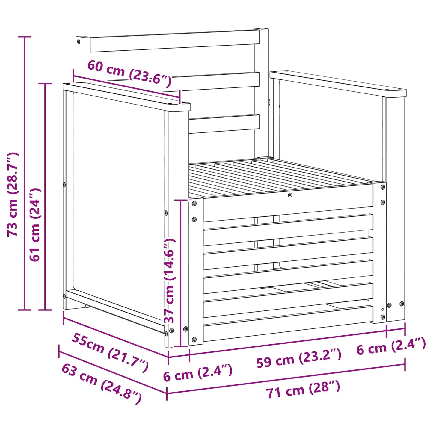 Divano centrale per esterno Naturale | homemem39