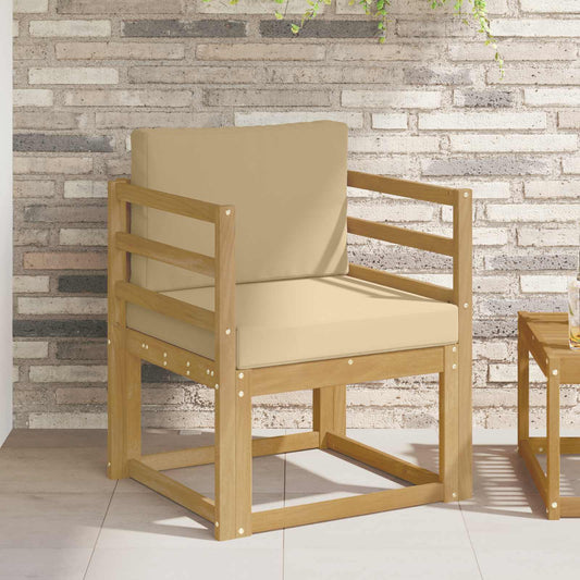 2 Pezzo Set di divani da esterno Poliestere Bianco e Beige | homemem39