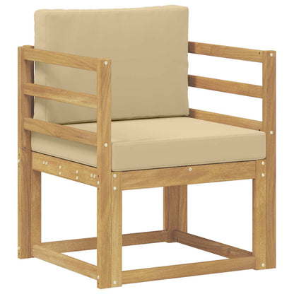 2 Pezzo Set di divani da esterno Poliestere Bianco e Beige | homemem39