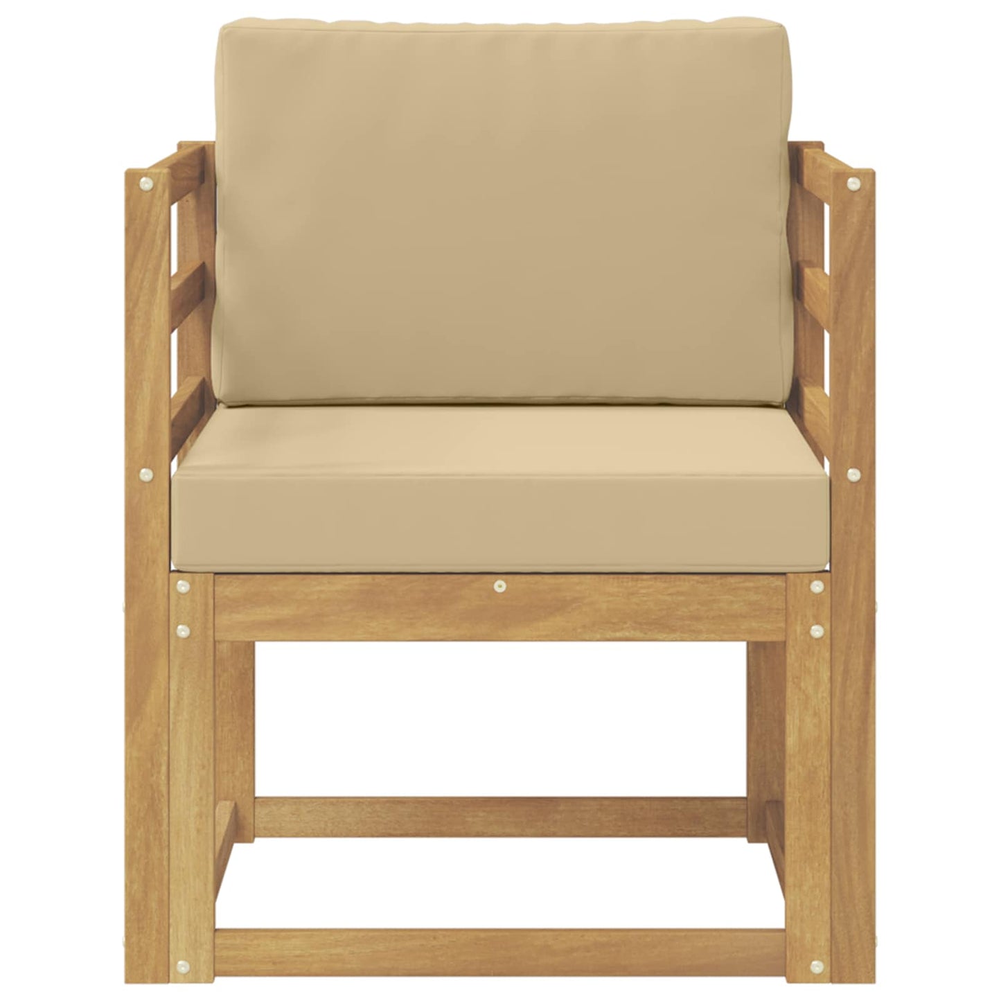 2 Pezzo Set di divani da esterno Poliestere Bianco e Beige | homemem39