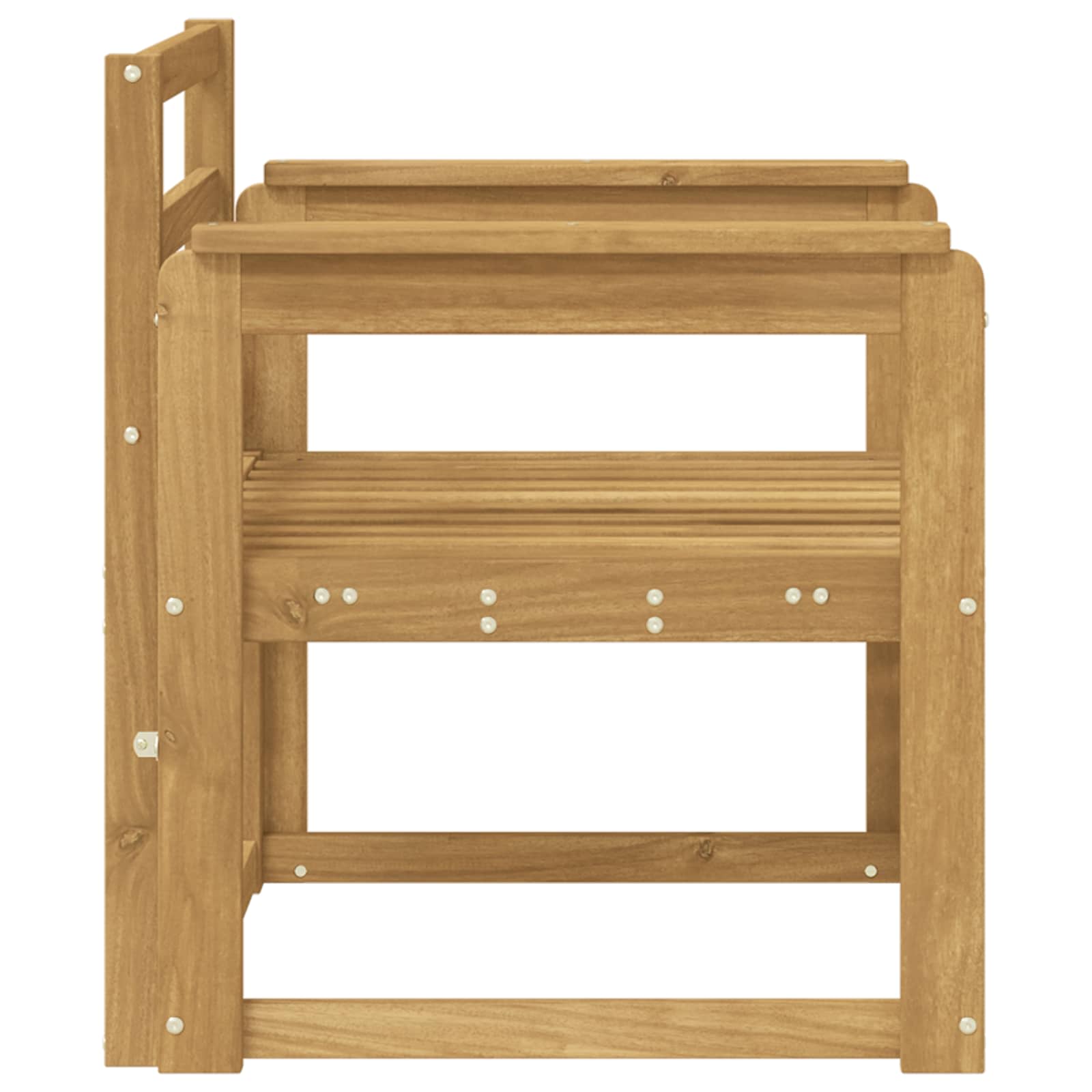 Set di divani da esterno Legno di Acacia Massello Bianco | homemem39