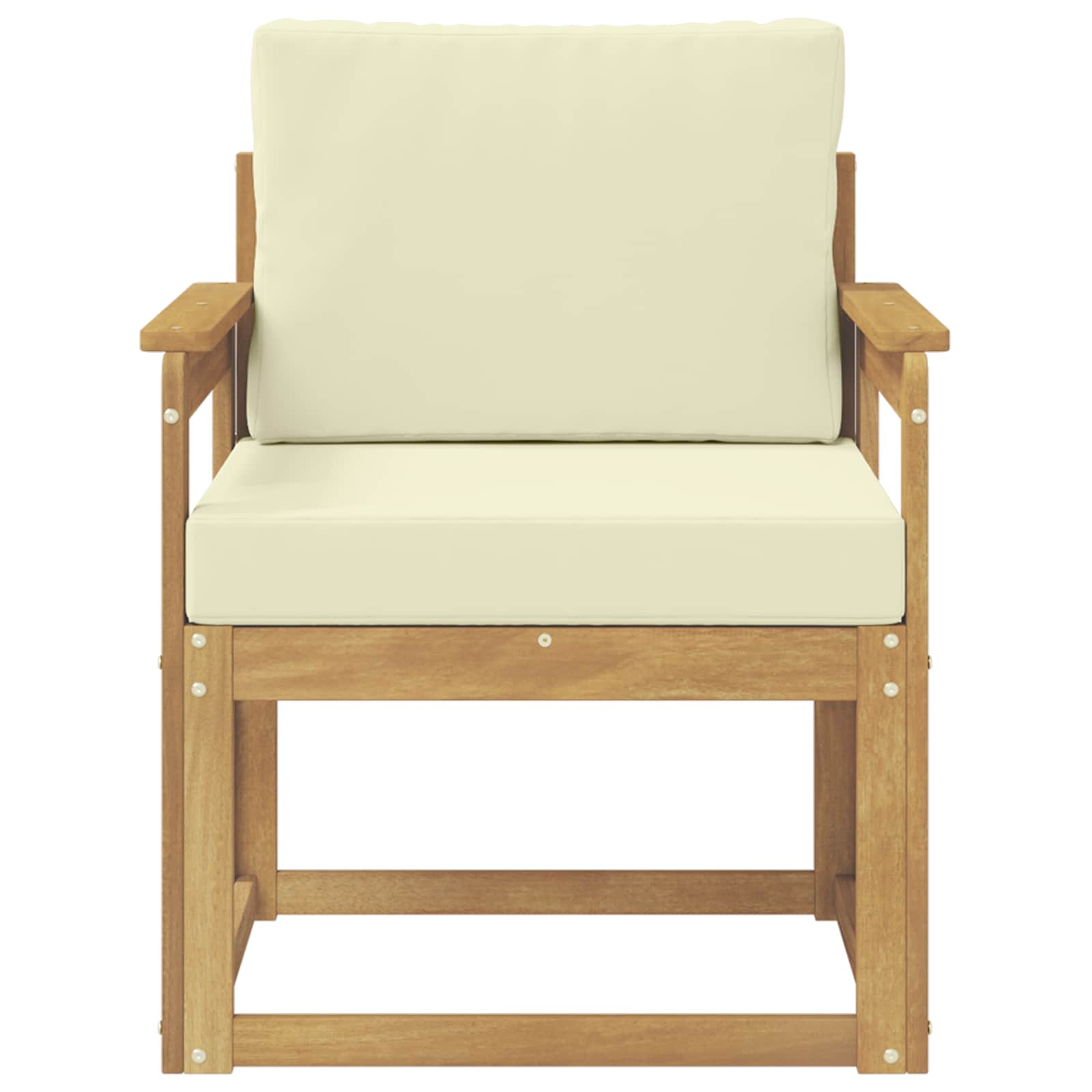 2 Pezzo Set di divani da esterno Poliestere Bianco e Crema | homemem39
