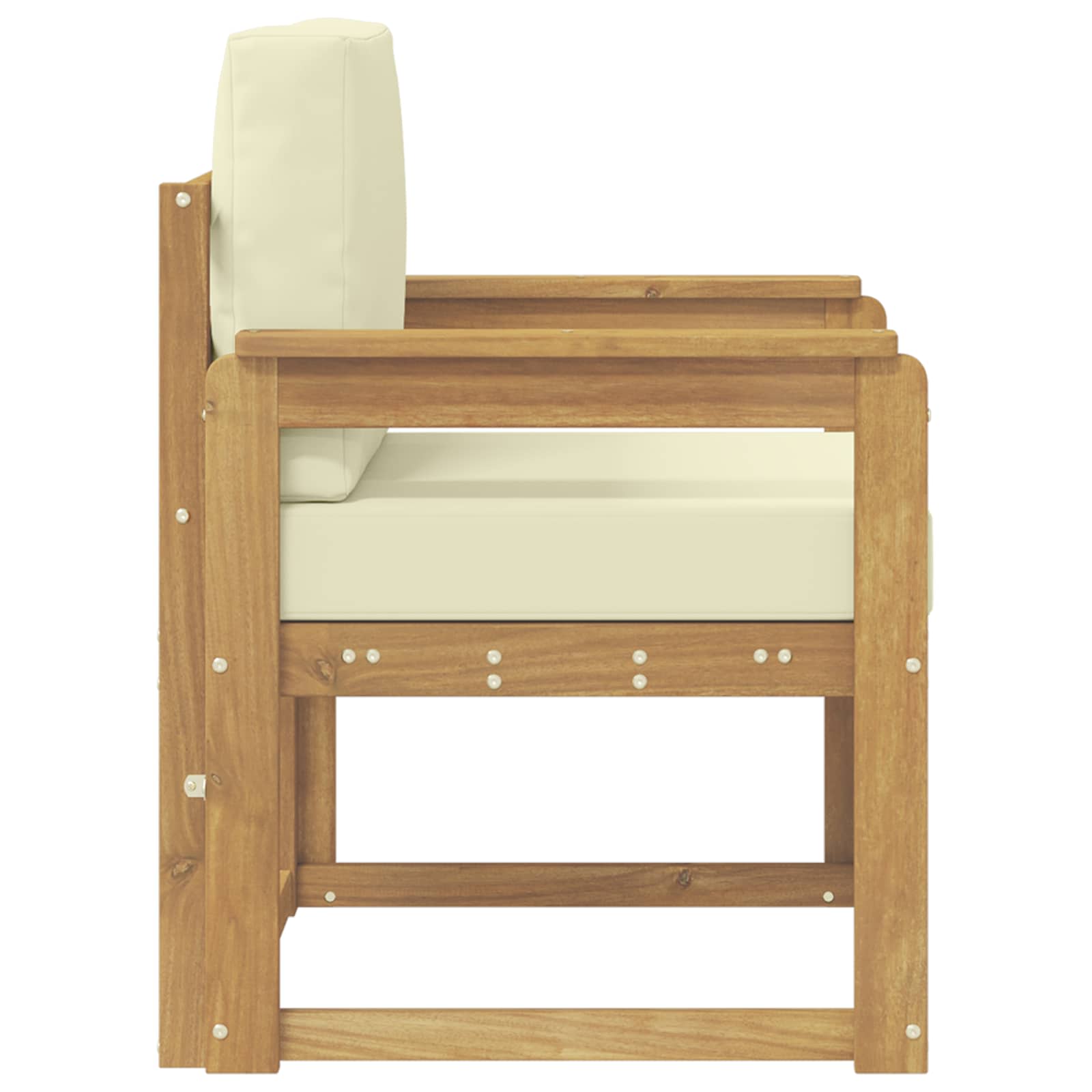 2 Pezzo Set di divani da esterno Poliestere Bianco e Crema | homemem39