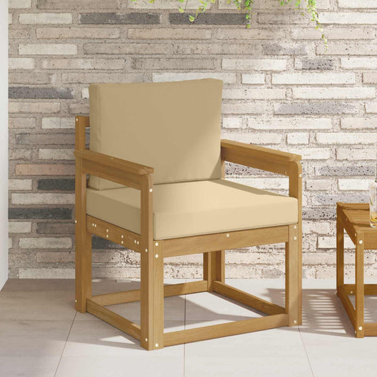 2 Pezzo Set di divani da esterno Poliestere Bianco e Beige | homemem39