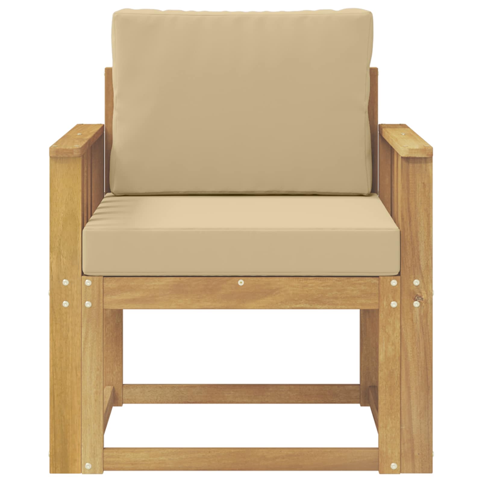2 Pezzo Set di divani da esterno Poliestere Bianco e Beige | homemem39