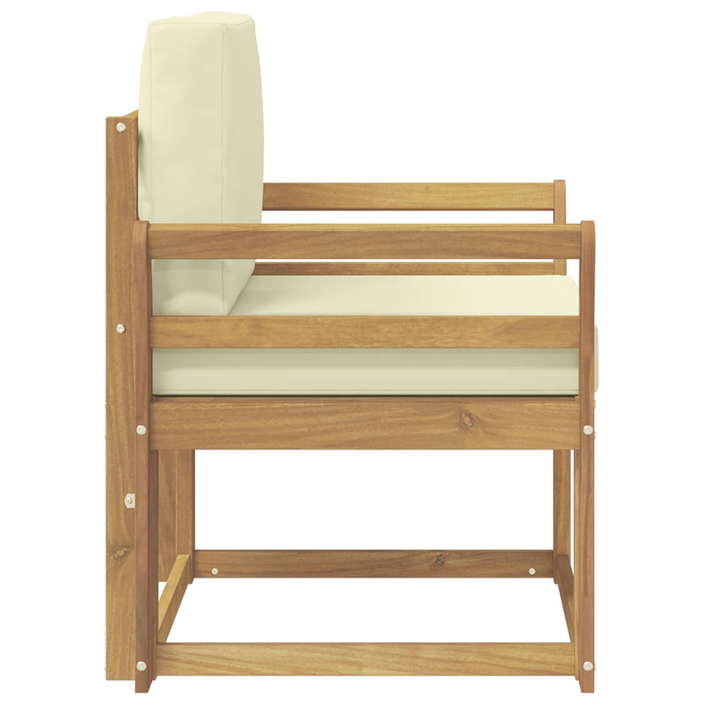 2 Pezzo Set di divani da esterno Poliestere Bianco e Crema | homemem39