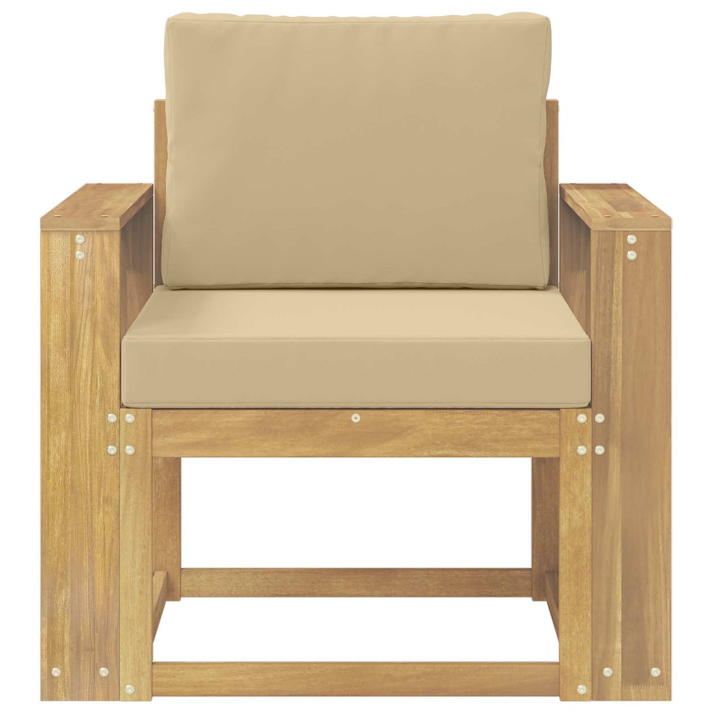 2 Pezzo Set di divani da esterno Poliestere Bianco e Beige | homemem39