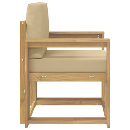 2 Pezzo Set di divani da esterno Poliestere Bianco e Beige | homemem39