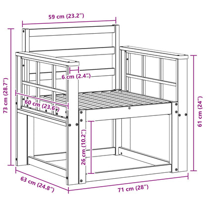 Set di divani da esterno Legno di Acacia Massello Bianco | homemem39