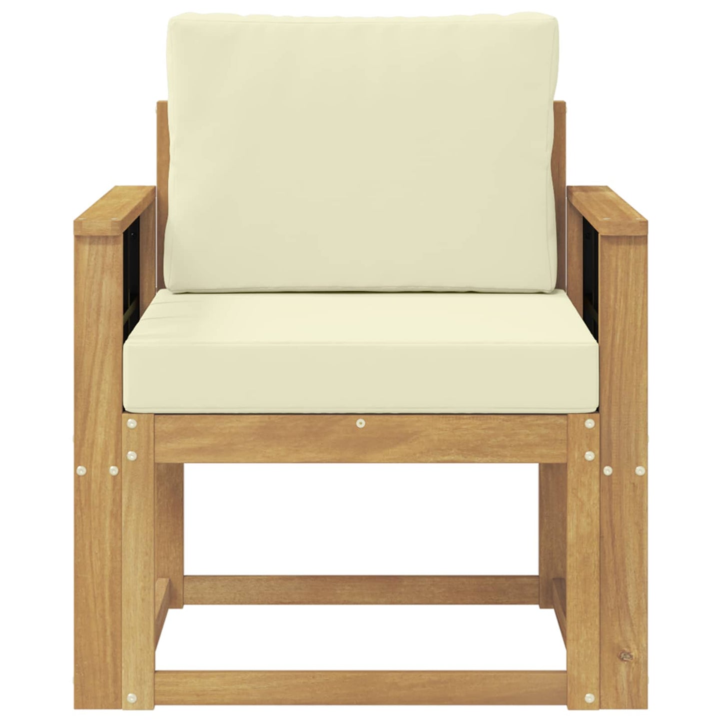 2 Pezzo Set di divani da esterno Poliestere Bianco e Crema | homemem39