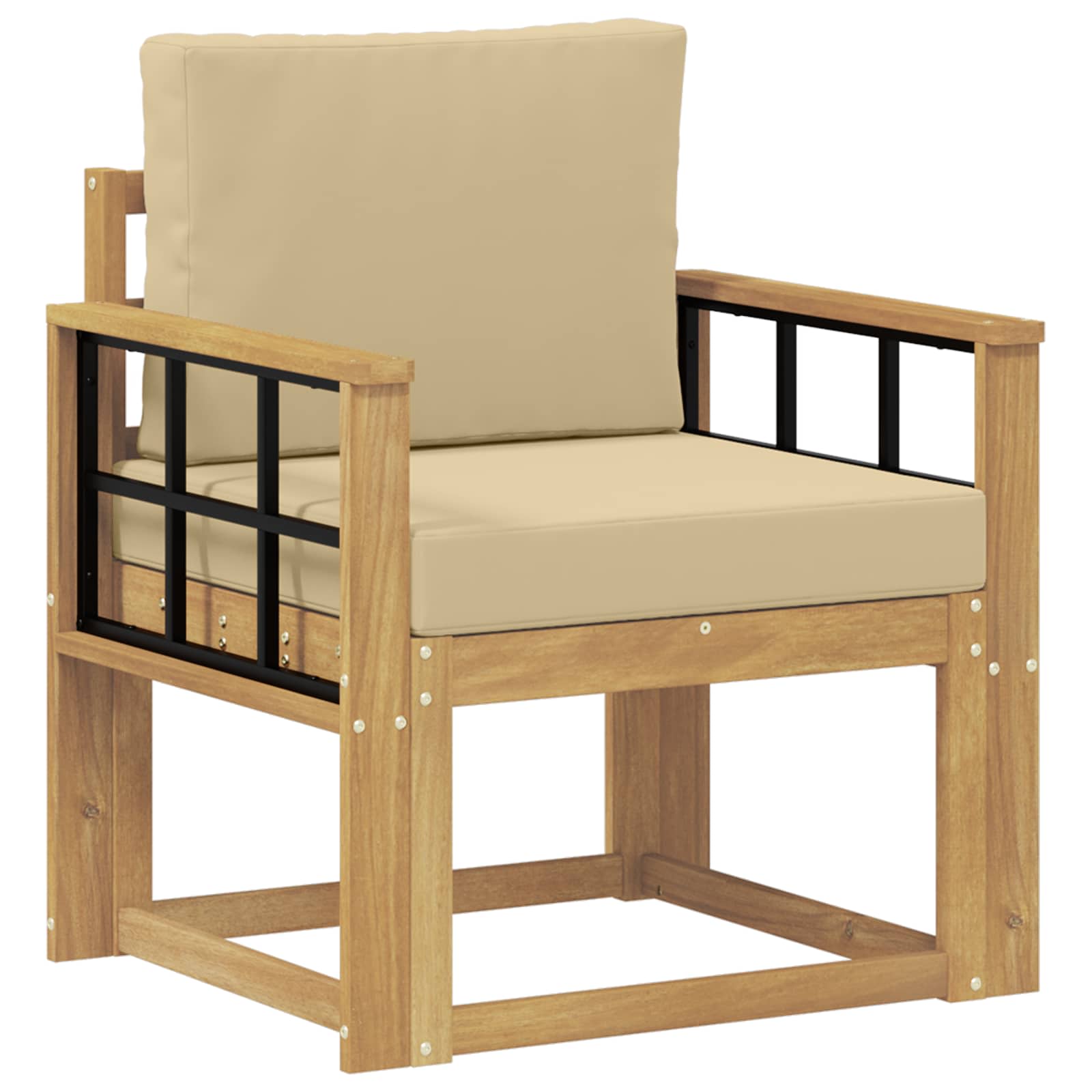 2 Pezzo Set di divani da esterno Poliestere Bianco e Beige | homemem39