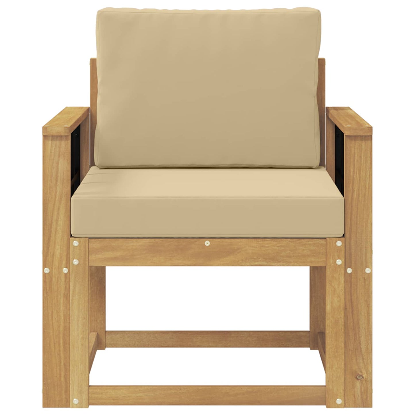 2 Pezzo Set di divani da esterno Poliestere Bianco e Beige | homemem39