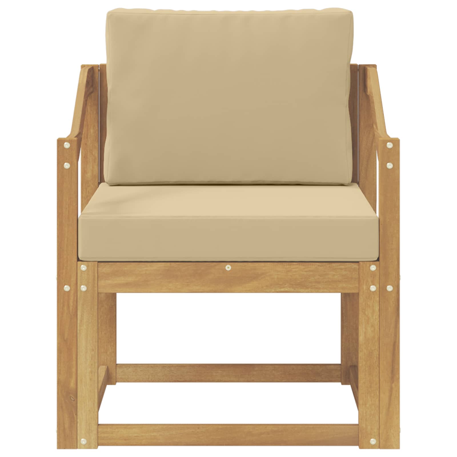 2 Pezzo Set di divani da esterno Poliestere Bianco e Beige | homemem39