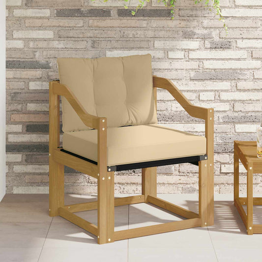 Divano da esterno Legno di Acacia Massello Bianco e beige | homemem39