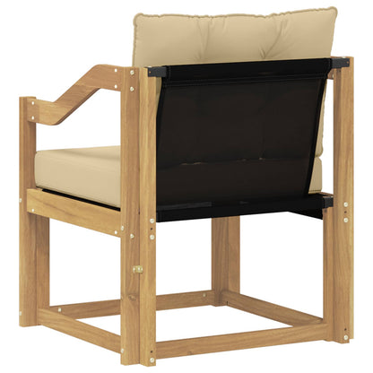 Divano da esterno Legno di Acacia Massello Bianco e beige | homemem39