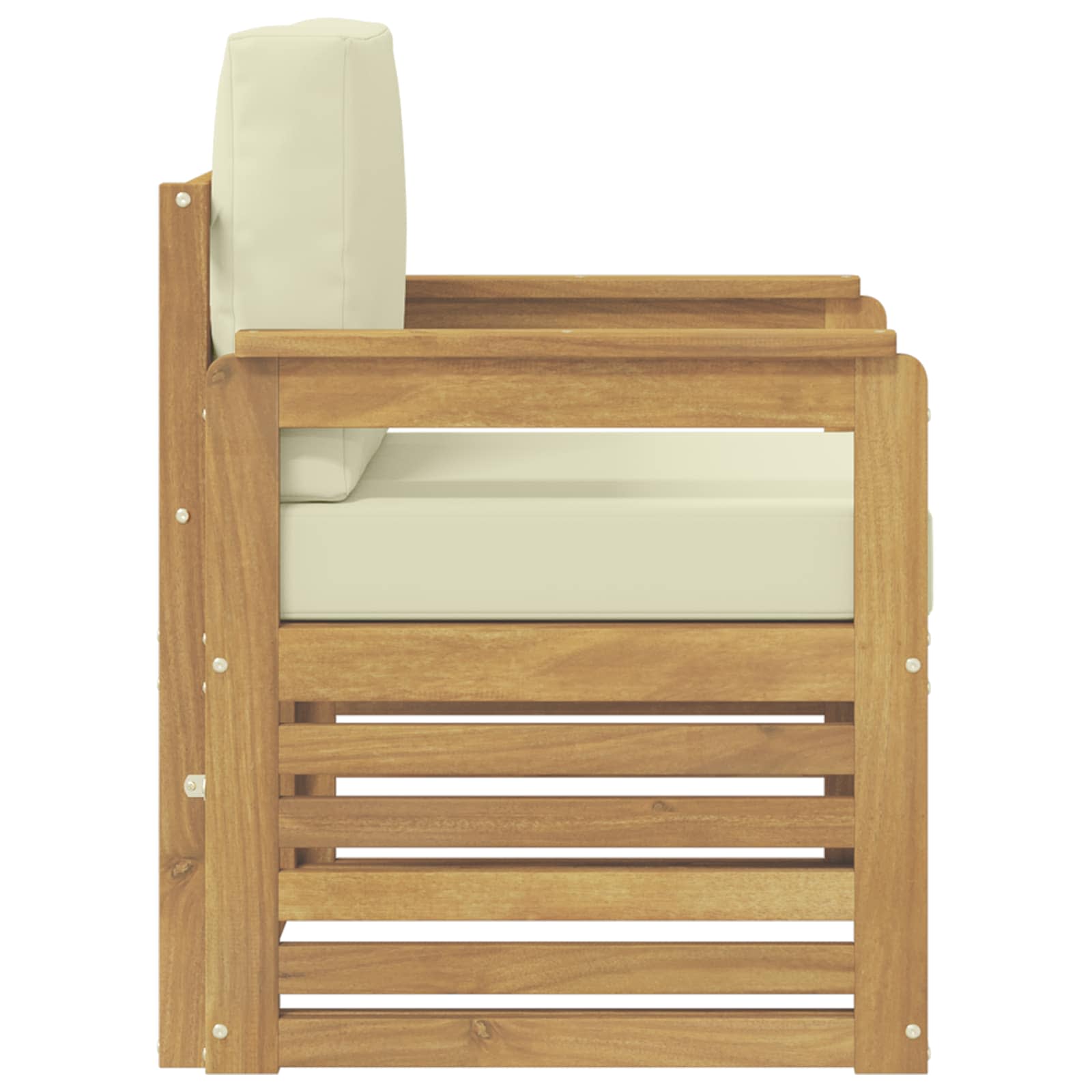 2 Pezzo Set di divani da esterno Poliestere Bianco e Crema | homemem39