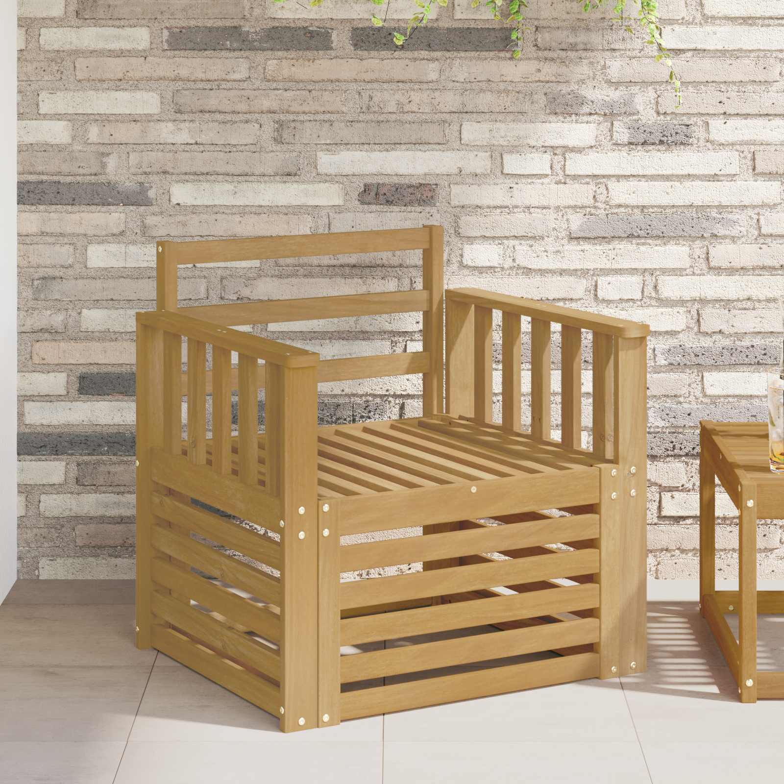 2 Pezzo Set di divani da esterno Legno di Acacia Massello | homemem39