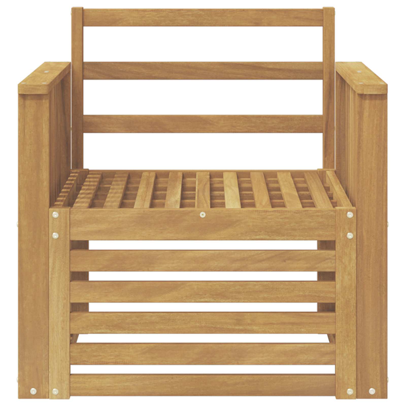 Set di divani da esterno Legno di Acacia Massello Bianco | homemem39