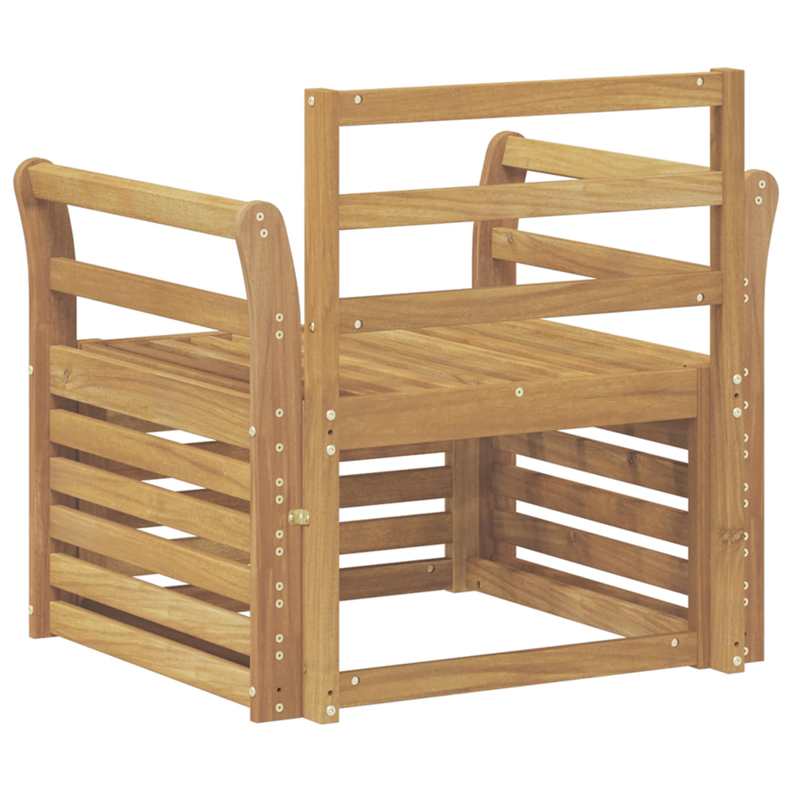 Set di divani da esterno Legno di Acacia Massello Bianco | homemem39