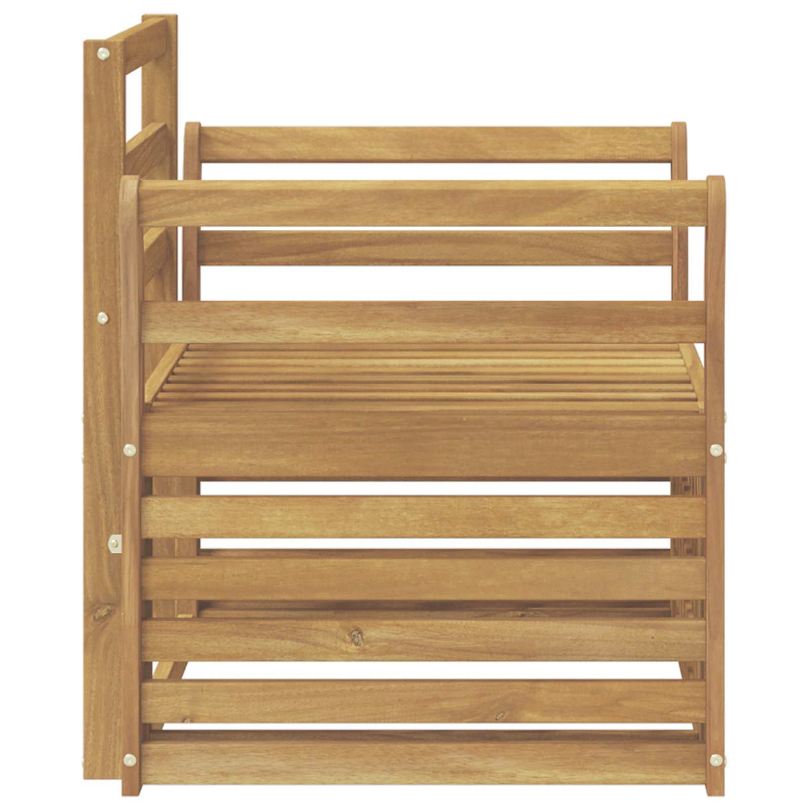 Set di divani da esterno Legno di Acacia Massello Bianco | homemem39
