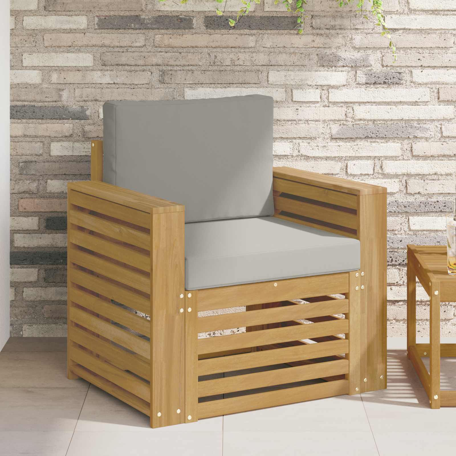Set di divani da esterno Poliestere Bianco | homemem39
