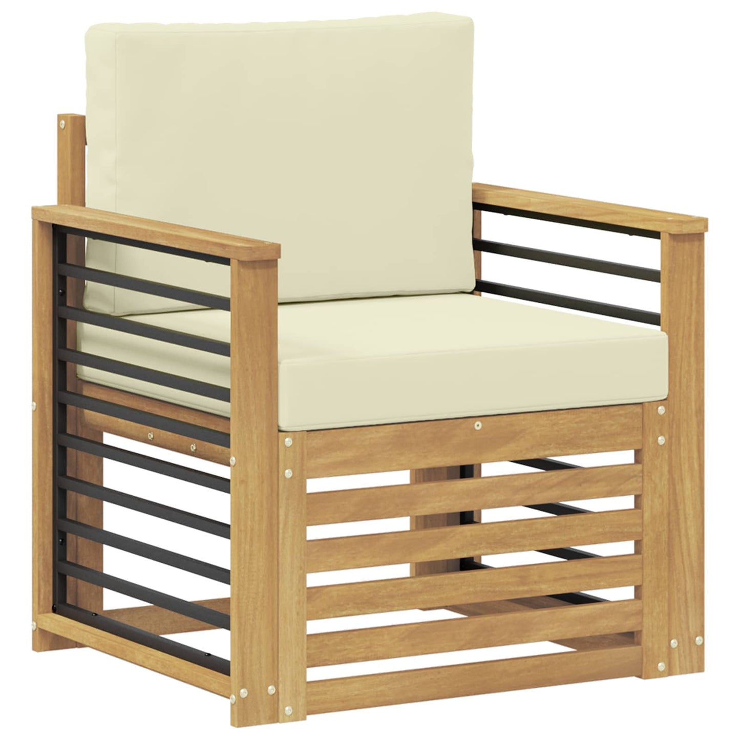 Set di divani da esterno Poliestere Bianco | homemem39