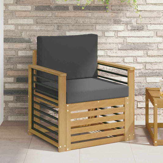 Set di divani da esterno Poliestere Bianco - homemem39