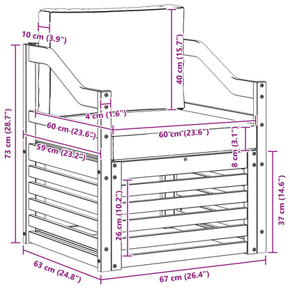 Divano da esterno Poliestere bianco e antracite | homemem39