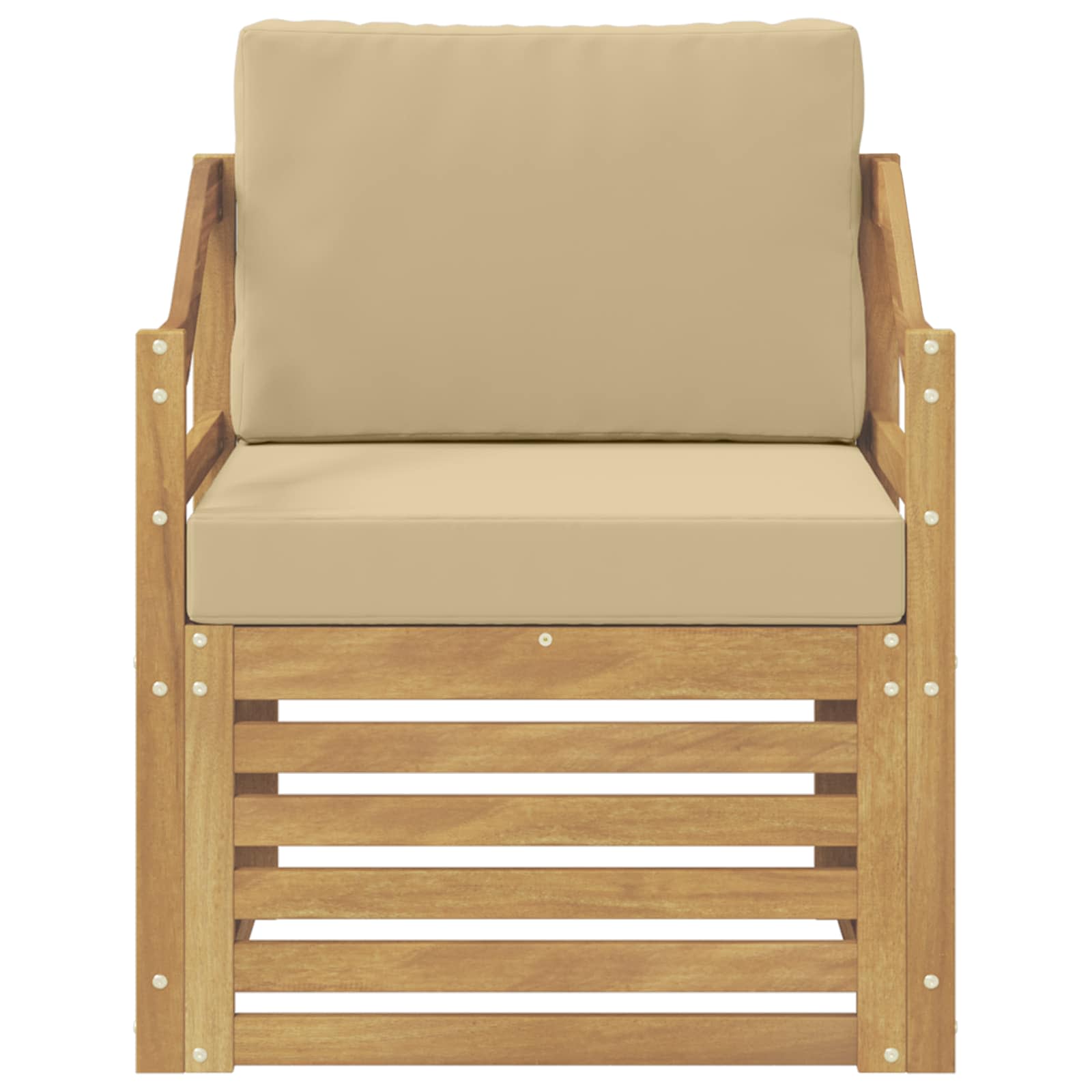 Divano da esterno Poliestere Bianco e beige | homemem39