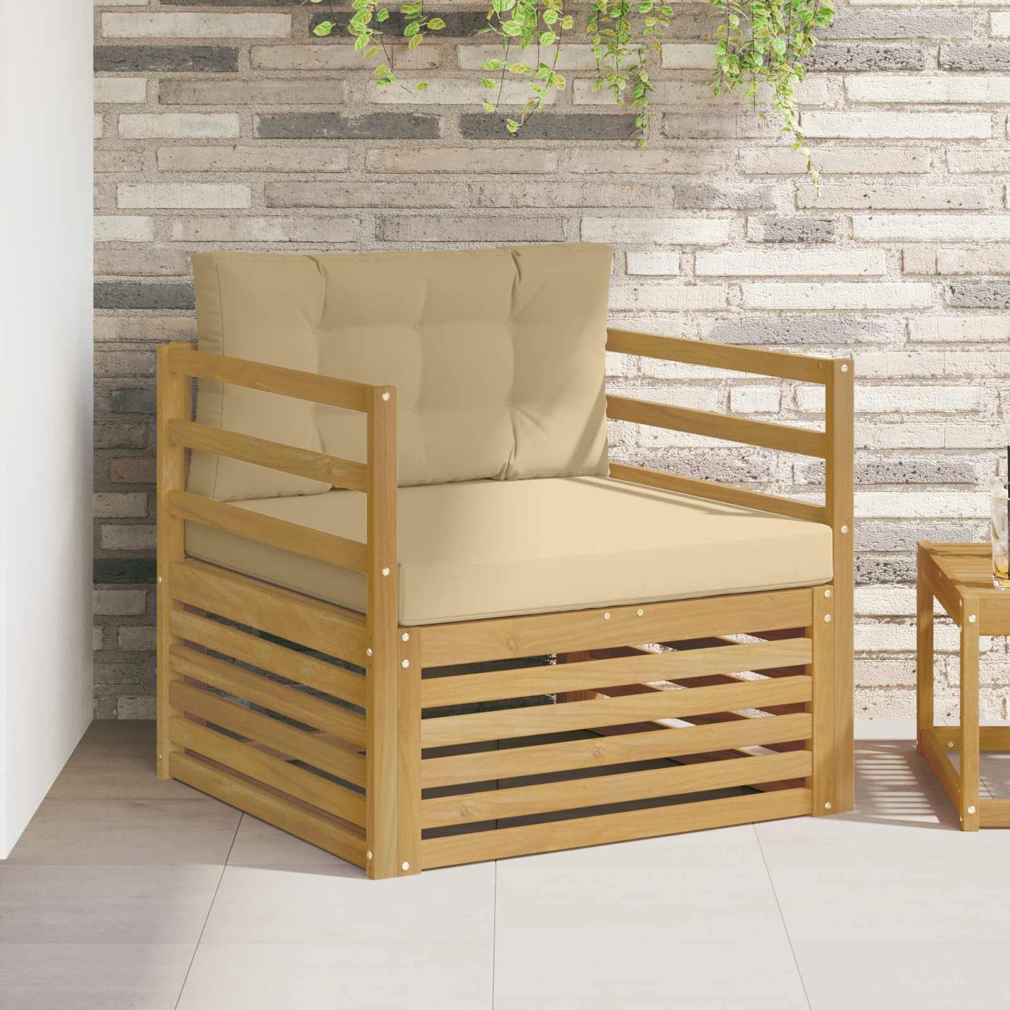 Divano da esterno Bianco e Beige | homemem39