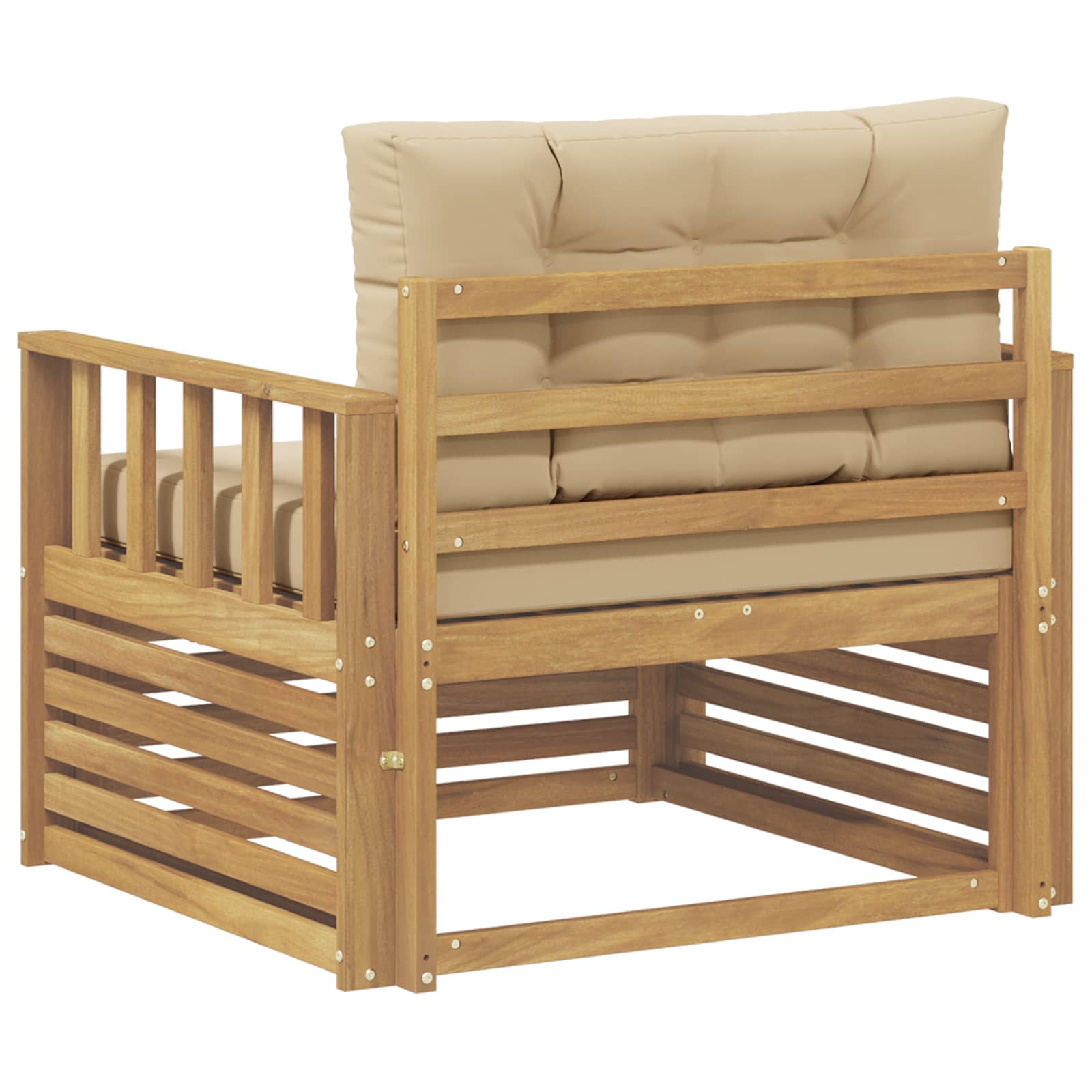 Divano da esterno Poliestere Bianco e beige | homemem39