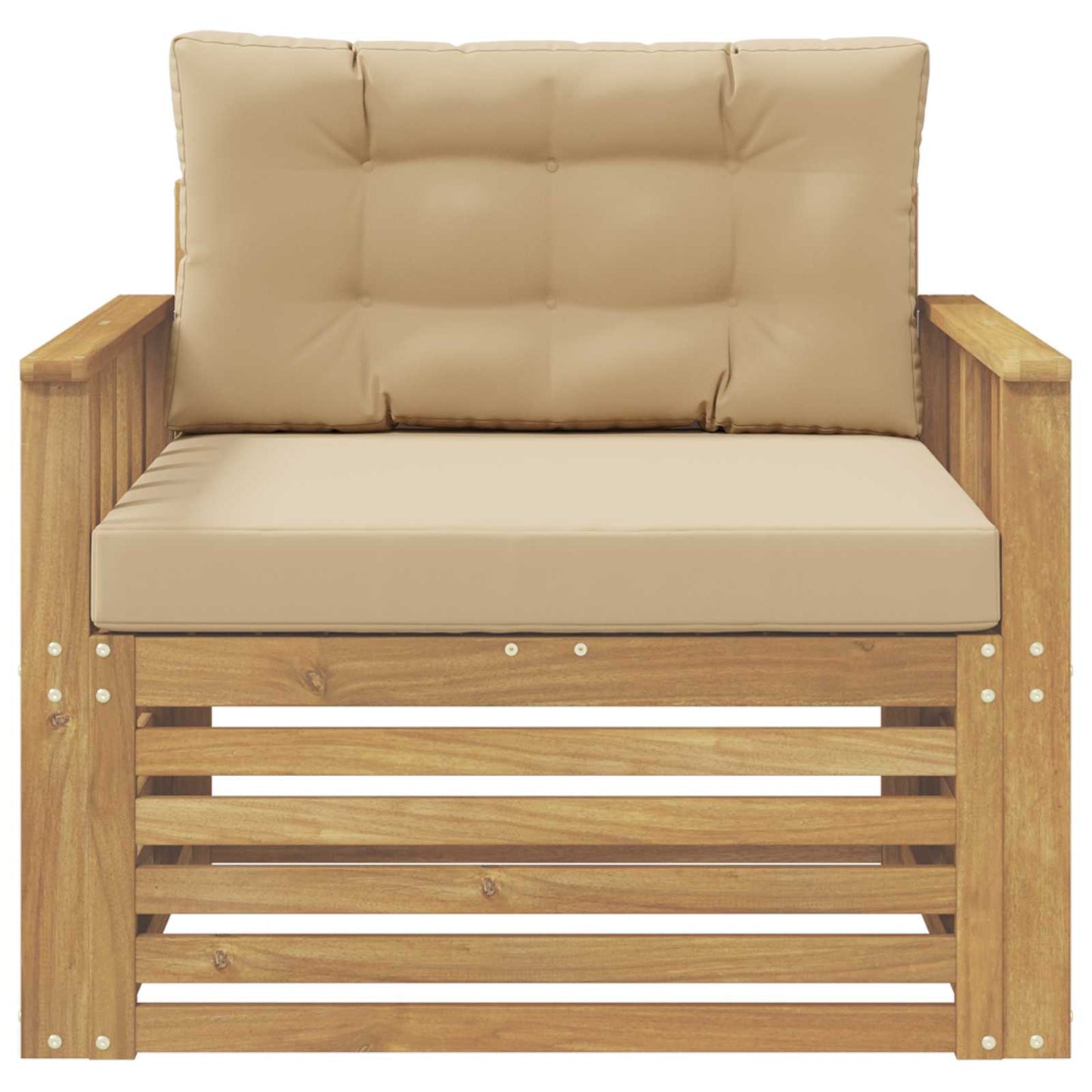 Divano da esterno Poliestere Bianco e beige | homemem39