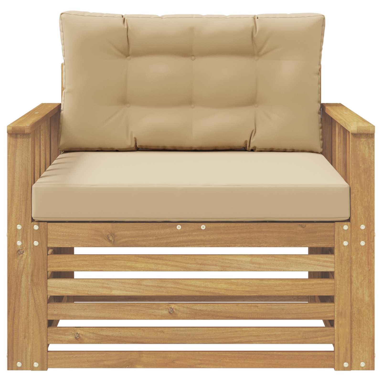 Divano da esterno Poliestere Bianco e beige | homemem39