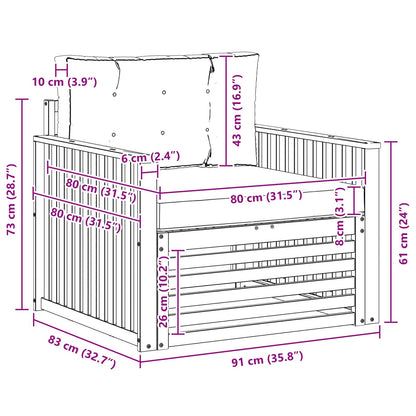 Divano da esterno Poliestere Bianco | homemem39